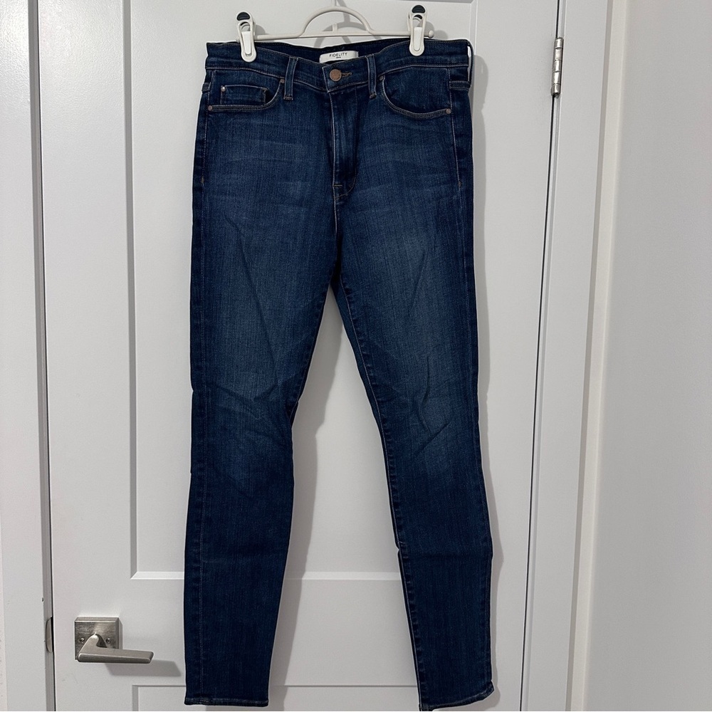 Fidelity Denim Blue Gwen High Super Skinny Jeans Size 29 Waist Women’s